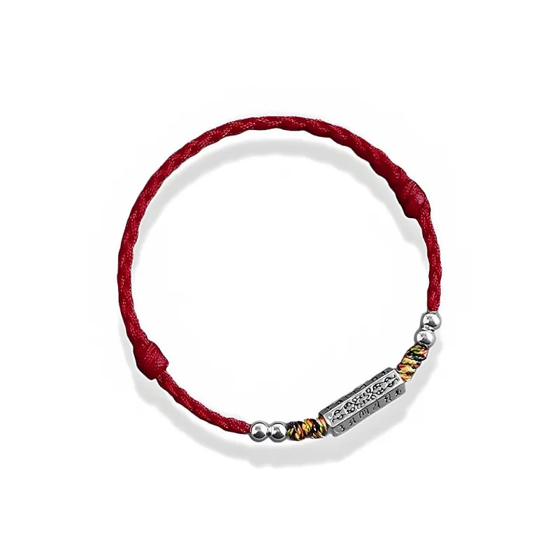MAGICPOLE Alloy, Fabric Rope Bracelets Unisex Red-0