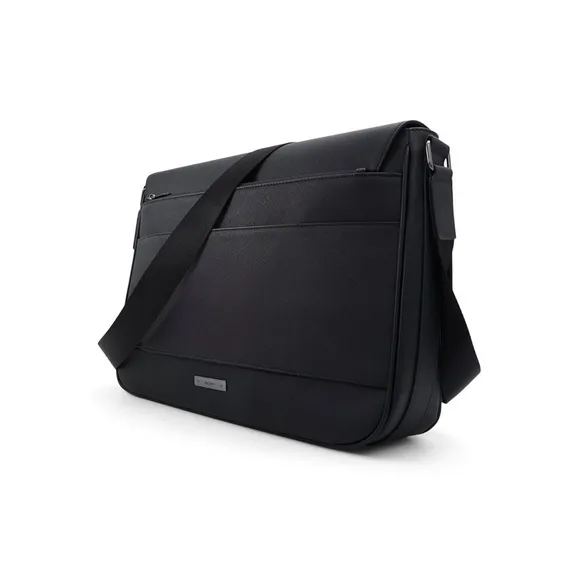 ALDO Artificial Leather Crossbody Bag Briefcase Medium Size Men's Black/Mixed Color-1