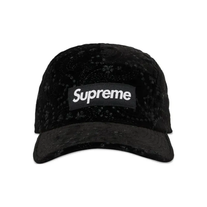 Supreme Velvet Paisley Camp Cap-1