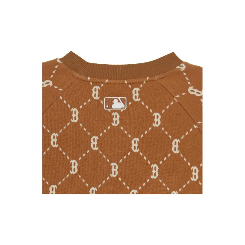 MLB Jacquard Dia Monogram Boston Red Sox Sweatshirts Sweatshirt Unisex Camel-4