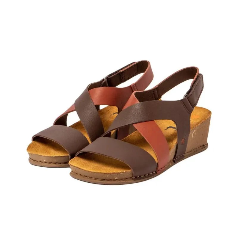 Art I LIVE Strap Sandals 4.5cm Women's Brown-1