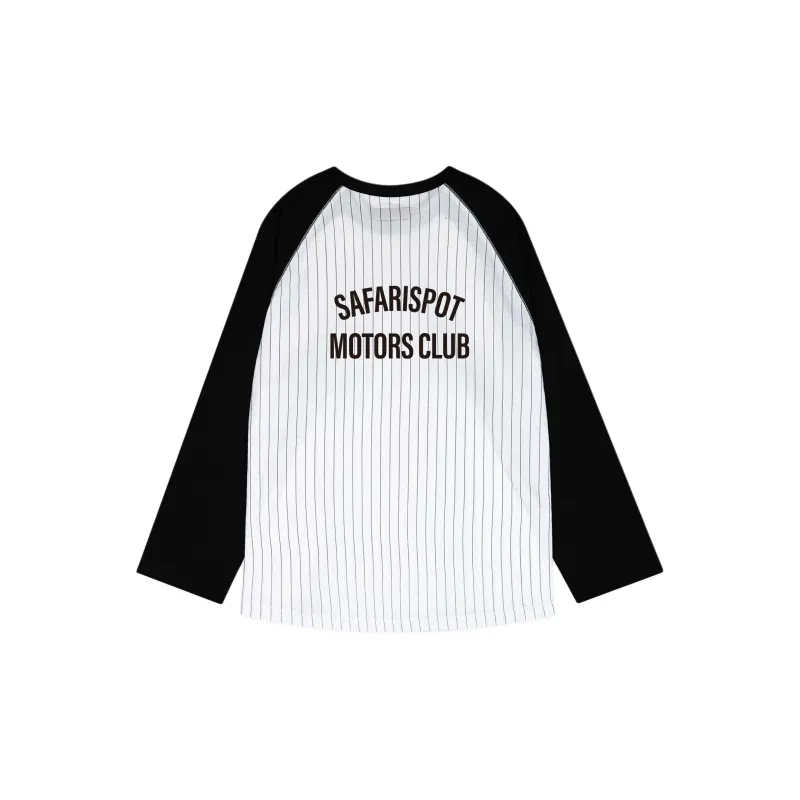 Safarispot REGION MOTORS CLUB BASEBALL TEAM LONG SLEEVE T-Shirt Unisex WHITE/White-1