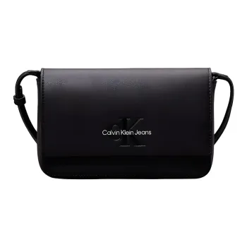 CALVIN KLEIN Smooth Artificial Leather Bonded Polyurethane Shoulder Bag Crossbody Bag Women's Black