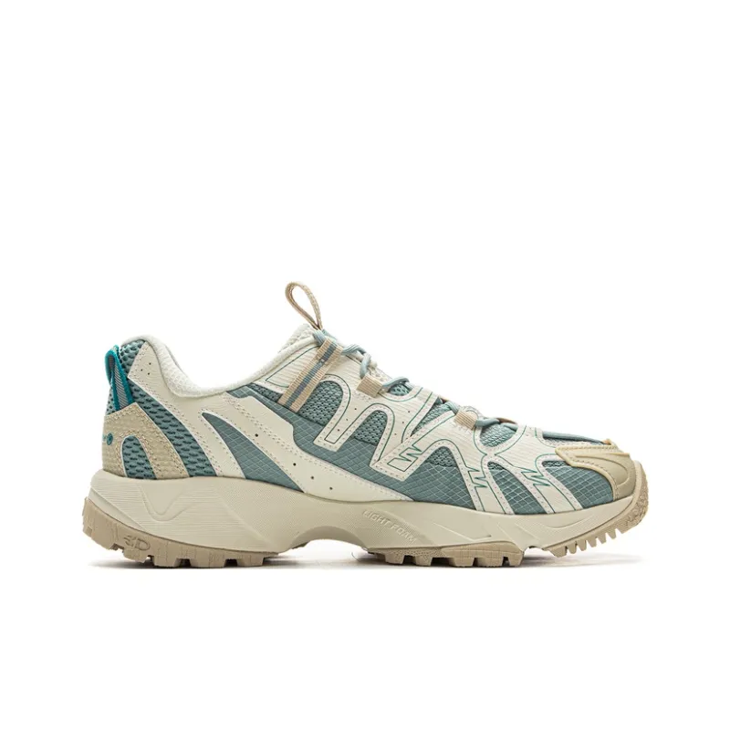 LiNing CF Tracing, Xingye Cushioning, Wear Resistant Low Top Hiking Shoes Unisex Green White-1