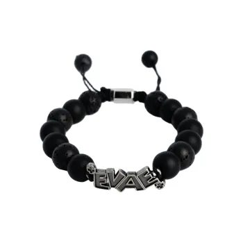 *EVAE+MOB Matte Glass+Volcanic Stone+Zinc Alloy+304 Stainless Steel Bracelets Unisex