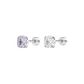 Millennium Rose Stud Earrings[Purple+White]