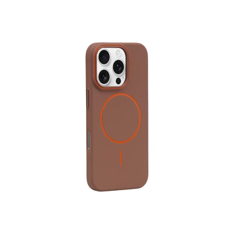 TXBX PC Material Skin Feel Matte Orange Coil Magnetic Phone Case Compatibility With Apple 16/15/14/13 Collection-9
