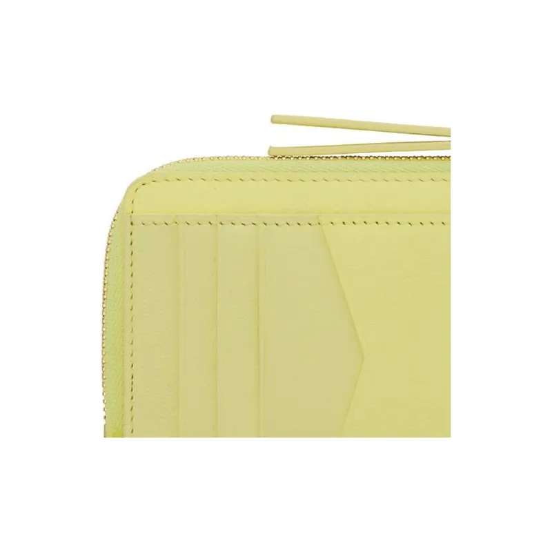 Givenchy Voyou Floral Calfskin Card Holder Women's Light Yellow-3