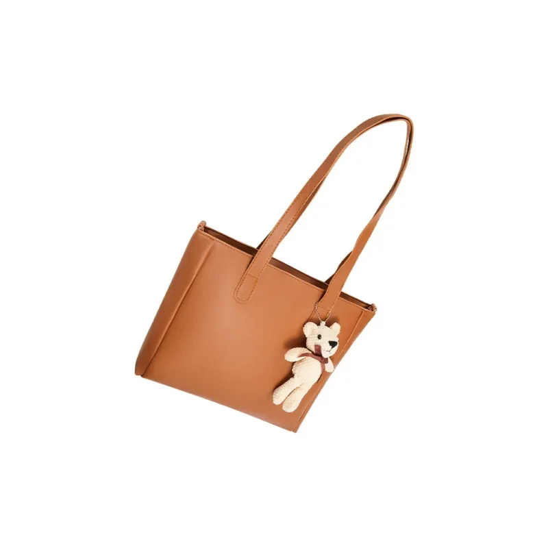 MUYKUY PU Tote Bag Shopping Bag Shoulder Bag Crossbody Bag Large Size Women's Black/Beige/Coffee-10