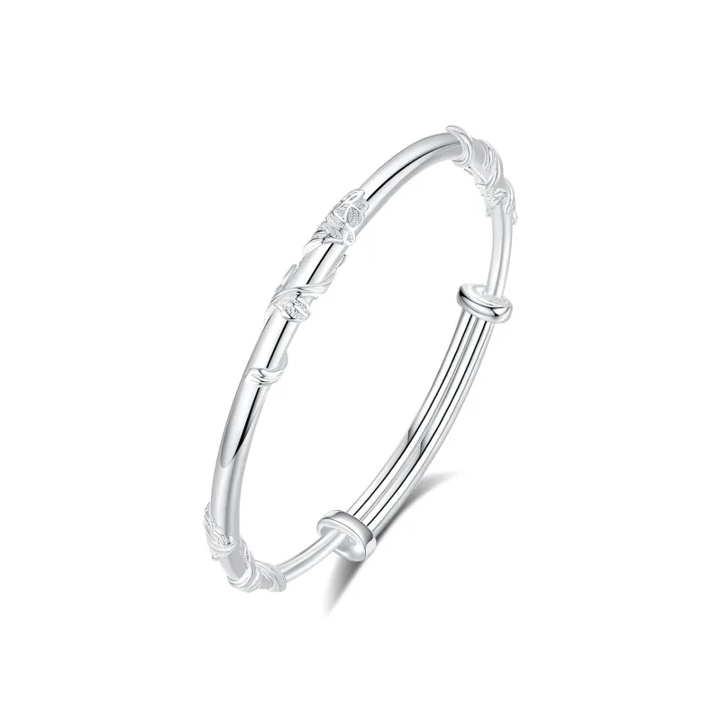 Jinghua Record 999 Fine Silver Bangles Unisex-0