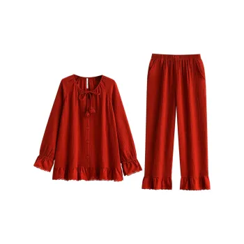 Yue Nei Pajama Set Women's China Red