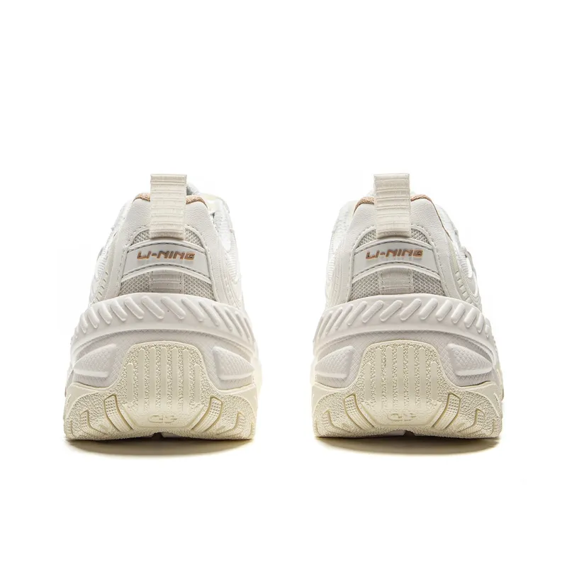 LiNing Brown Sugar Slip Resistant, Abrasion Resistant, Breathable Low Top Casual Shoes Women's White-5