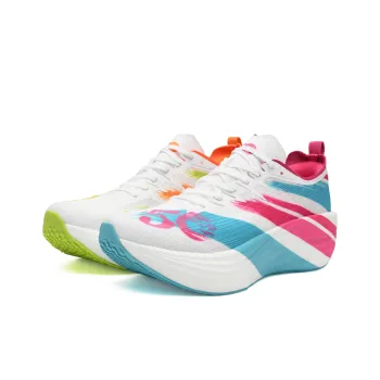 50 Breathable Impact Resistant Low Top Marathon Running Shoes Unisex Mismatched Colorful Ink Snow 003