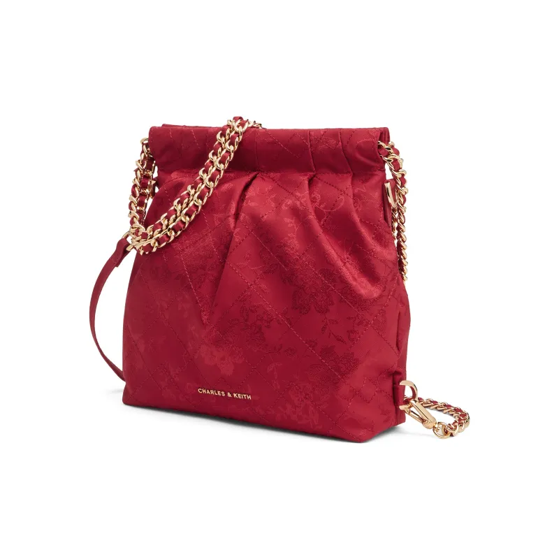 CHARLES&KEITH Fabric Shoulder Bag Small Size Women's Multicolor-10