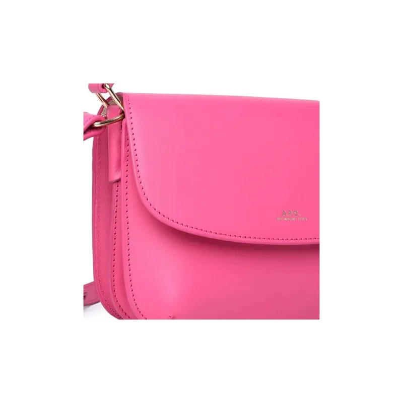 A.P.C Sarah Logo Detailed Mini Shoulder Bag-4