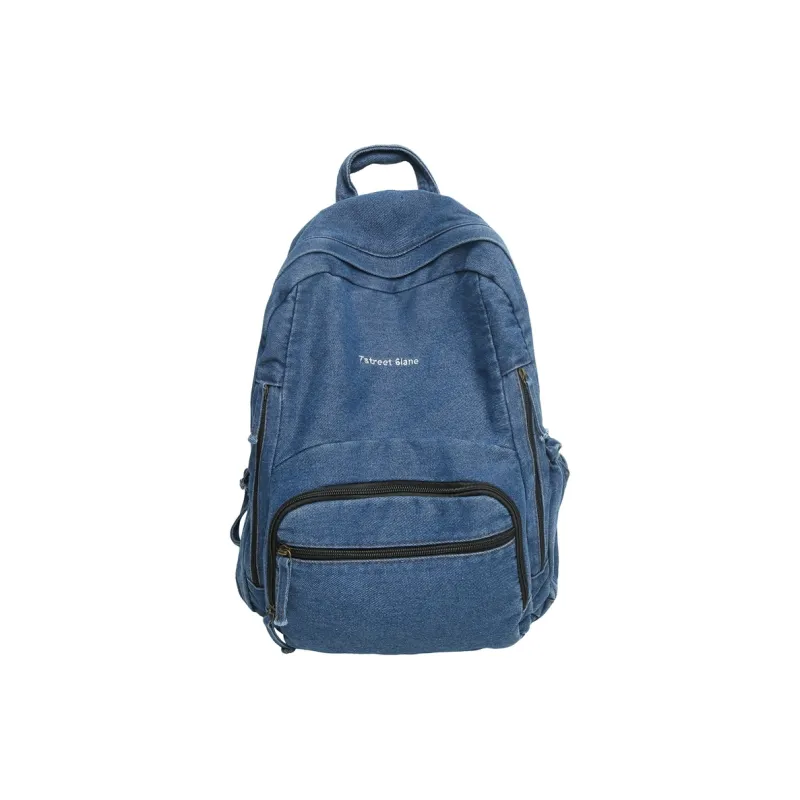 Debecca Denim Backpack Regular Unisex Light Blue/Dark Blue/Black-5