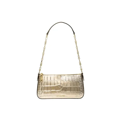 MICHAEL KORS Empire Leather Shoulder Bag Medium Size Women's Light Gold