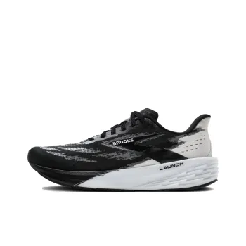 Brooks Anti Slip Wear Resistant Low Top Running Shoes Men's Black White