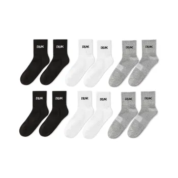 PEAK Mid Calf Socks Unisex 6 Pack