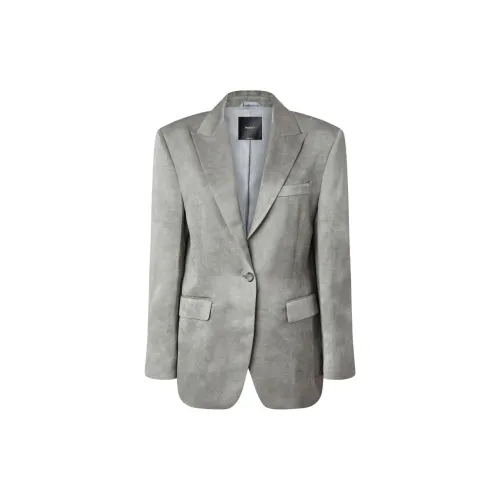 PINKO For You Single Breasted Slub Satin Blazer