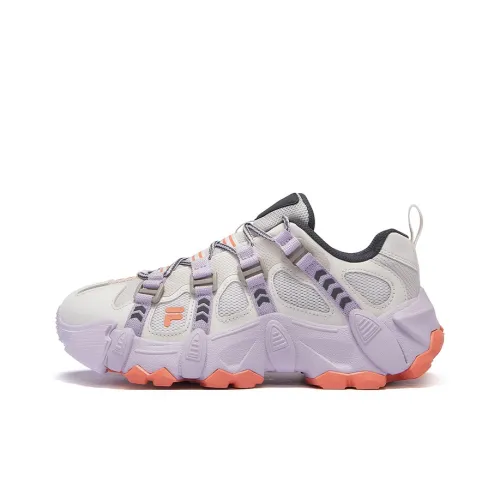 FILA FUSION EXOCET Slip Resistant Low Top Casual Shoes Women's White Sand Gray Fragrant Snow