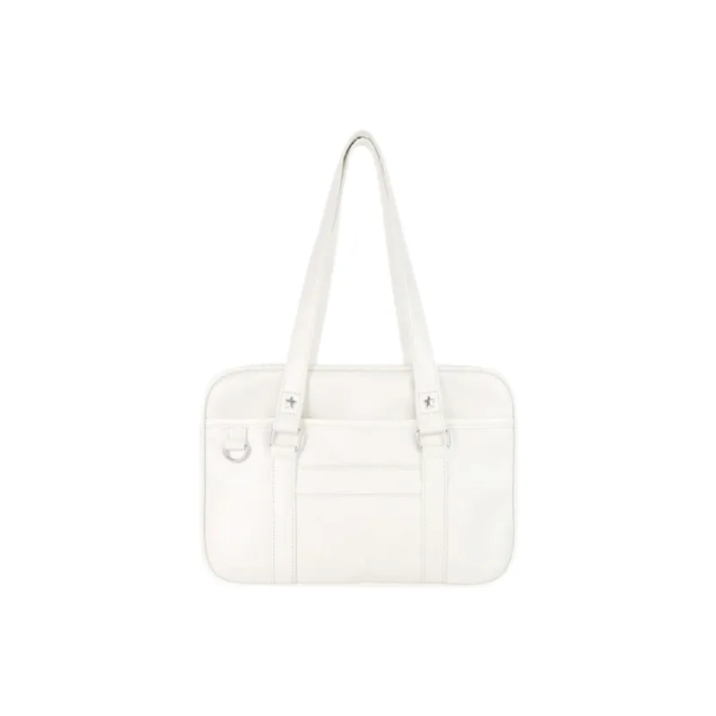 OKEKE Pu Shoulder Bag Regular Unisex Black/Pearl White/White/Coffee-5