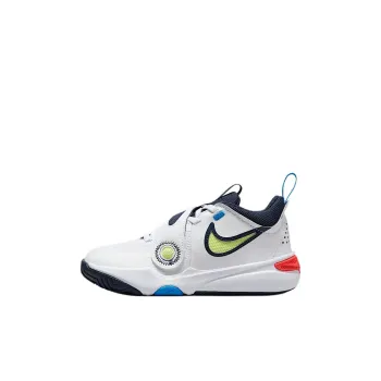 Nike Team Hustle D 11 Anti Slip Wear Resistant Low Top Children's Basketball Shoes White Kids'