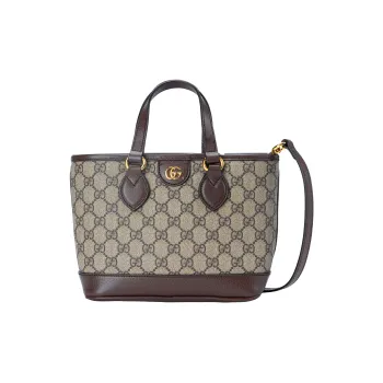 GUCCI Ophidia Supreme Canvas Tote Bag Shopping Bag Shoulder Bag Crossbody Bag Handbag Mini Women's Beige & Ebony