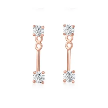 I Do S925 Silver Hoop Earrings Niche Design Luxury Women's