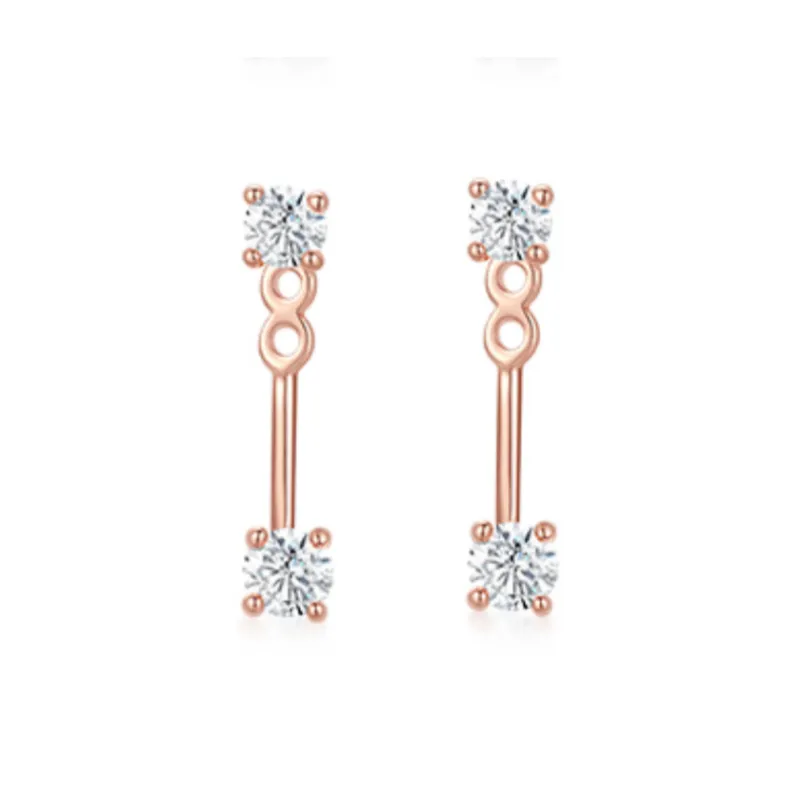 I Do S925 Silver Hoop Earrings Niche Design Luxury Women's-0