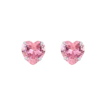 JOLLY SEASONS S999 Fine Silver Stud Earrings Women's Pink