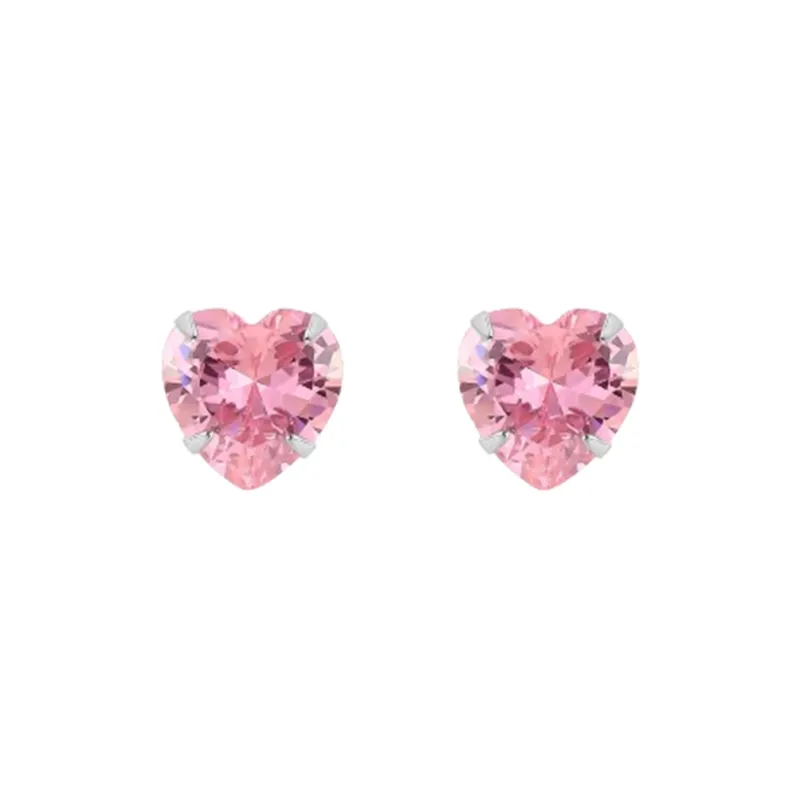 JOLLY SEASONS S999 Fine Silver Stud Earrings Women's Pink-0