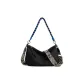 Black (Blue Cord+Light Reflection Webbing Double Straps)