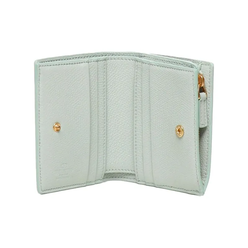 Valentino VLogo Signature Calfskin Card Holder Women's Sky Gray-3