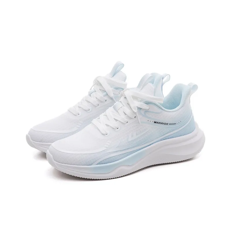 Warrior Cushioning Rebound Abrasion Resistant Low Top Casual Training Running Shoes Unisex White Moon-1