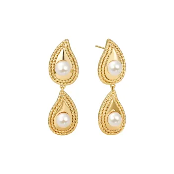 Amber Lollipop Pearl Earrings Women's
