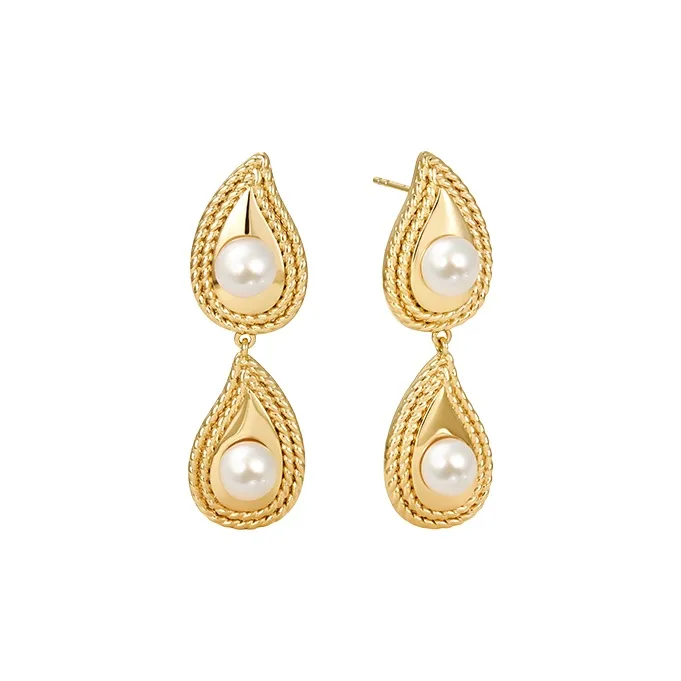 Amber Lollipop Pearl Earrings Women's-0