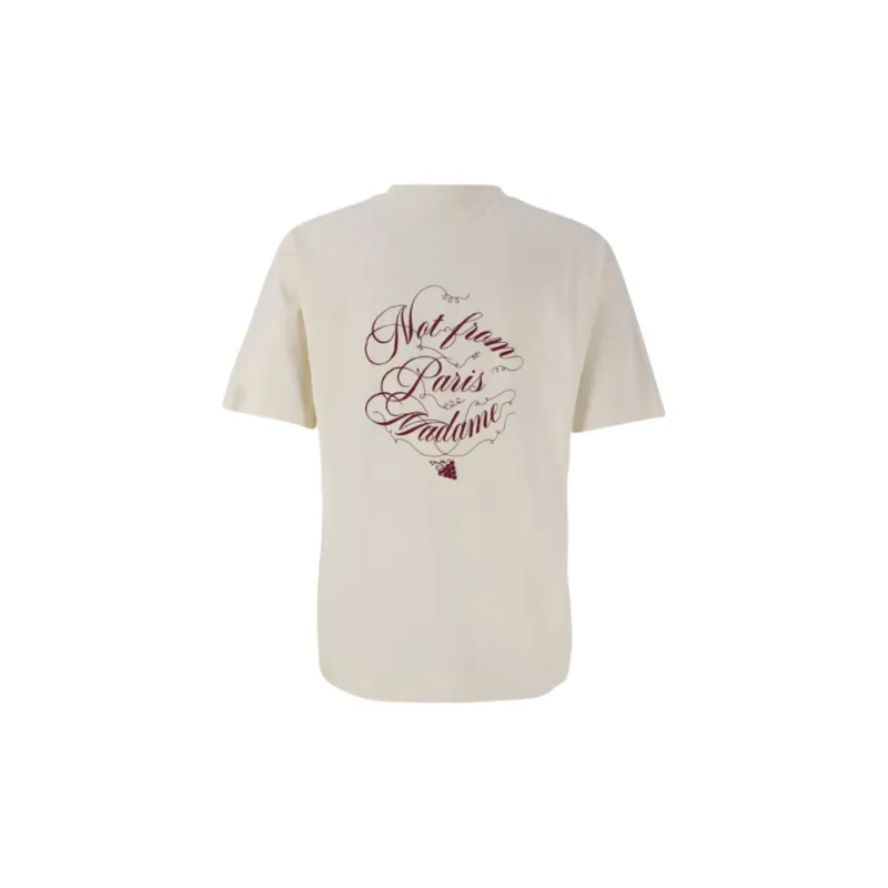 Drôle De Monsieur Le Slogan Vignes Crewneck T Shirt-1
