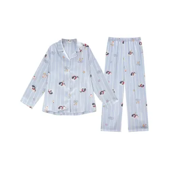 GUKOO Pajama Set Women's Feather Blue
