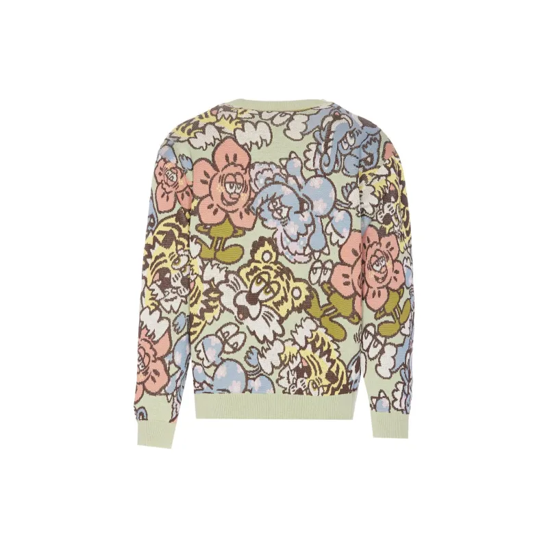 KENZO Floral Jacquard Verdy Cardigan-1