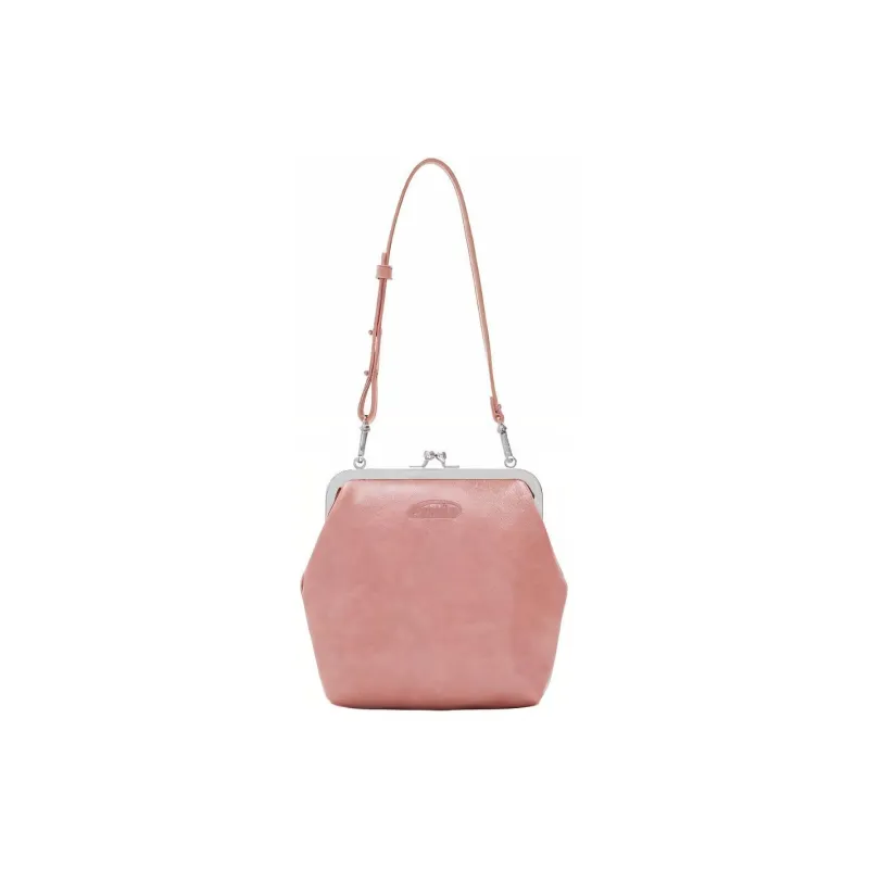 Emis Polyurethane Shoulder Bag Women's Pink-1