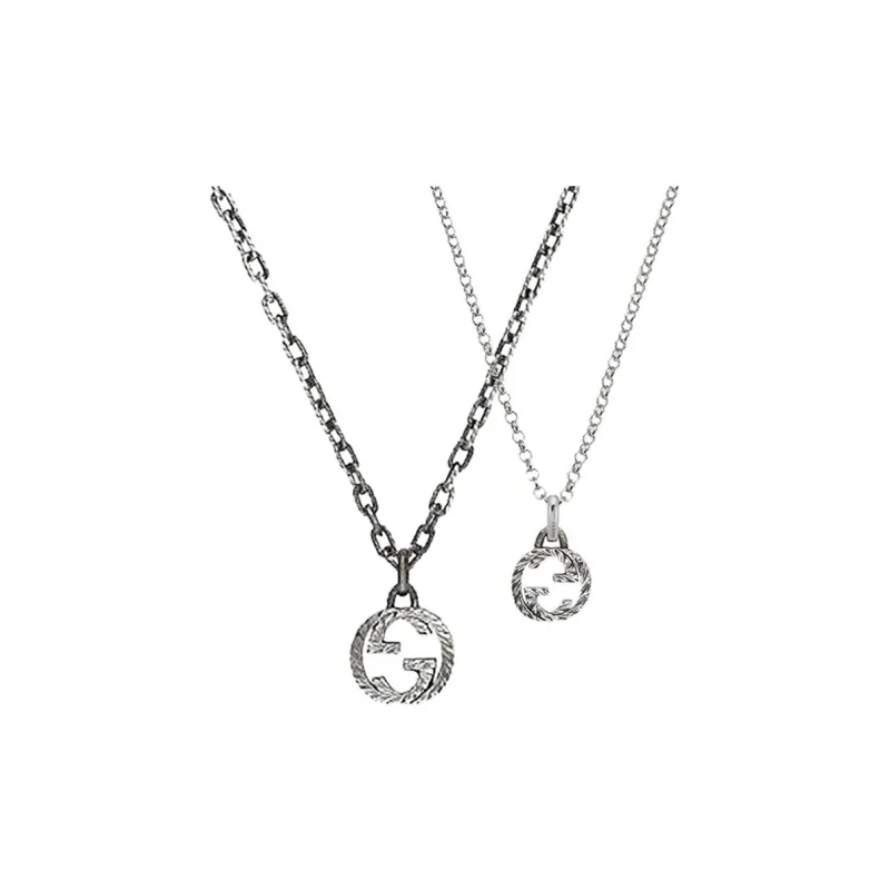 GUCCI 925 Sterling Silver Necklaces Unisex-0