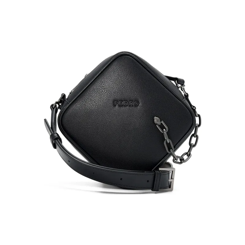 PEDRO Blended Material Shoulder Bag Small Size Men's Black-0