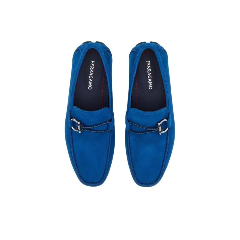 FERRAGAMO GANCINI Loafers Men's Blue-3