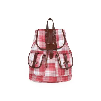 URBAN FOREST Canvas Backpack Women's Pink/Light Green/Green/Jasper