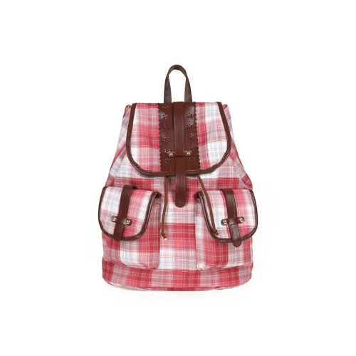 URBAN FOREST Canvas Backpack Women's Pink/Light Green/Green/Jasper