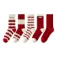 [5 Pack]Stripes Cloth Label Twisted Fried Dough+Red & White+Stripes+Cloth Label Heather+Red