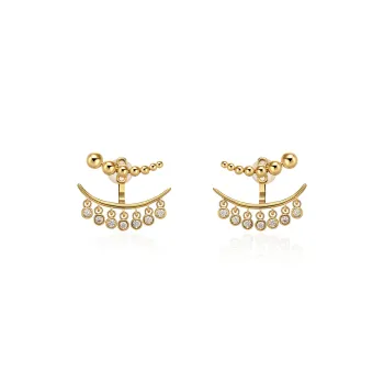 BOONEE ALUS Karat Gold Plated/White Gold Plated Copper Earrings Women's