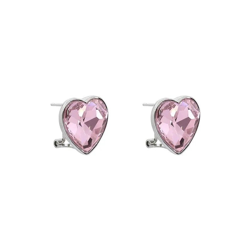 FANGFANGMARCEAU Gold Plated Karat Gold Czech Diamond Earrings Unisex-2