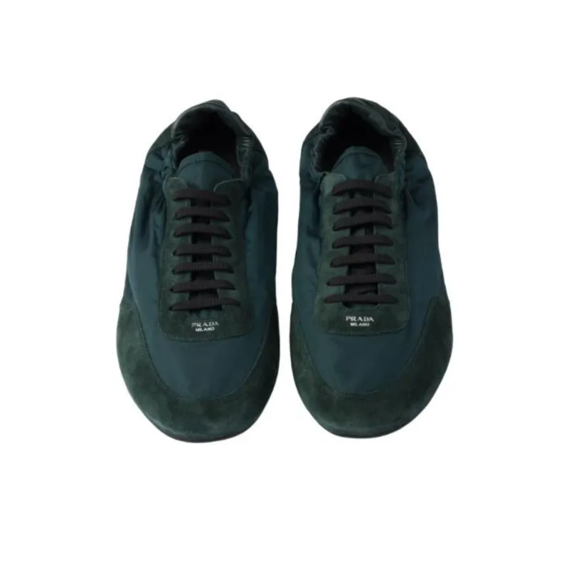 PRADA Collapse Low Top Casual Shoes Men's Green-4
